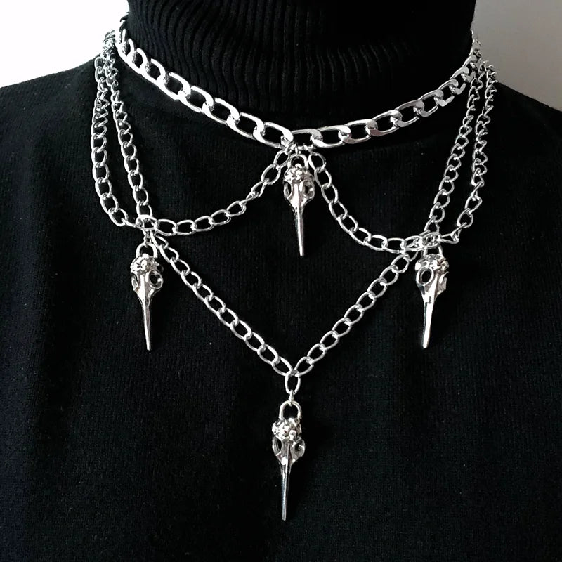 Goth Streetwear Necklaces Grunge Cross Pendants Women Men Neck Chain Indie Jewelry On The Neck 2021 E Girl Choker Aesthetic Kpop