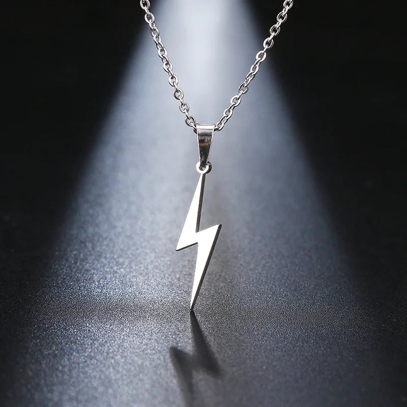 DOTIFI Stainless Steel Necklace Hot Lightning Necklaces For Women Protection Pendants For Girlfriend Gifts Charms Jewelry