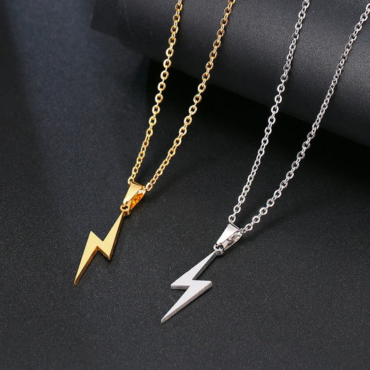 DOTIFI Stainless Steel Necklace Hot Lightning Necklaces For Women Protection Pendants For Girlfriend Gifts Charms Jewelry