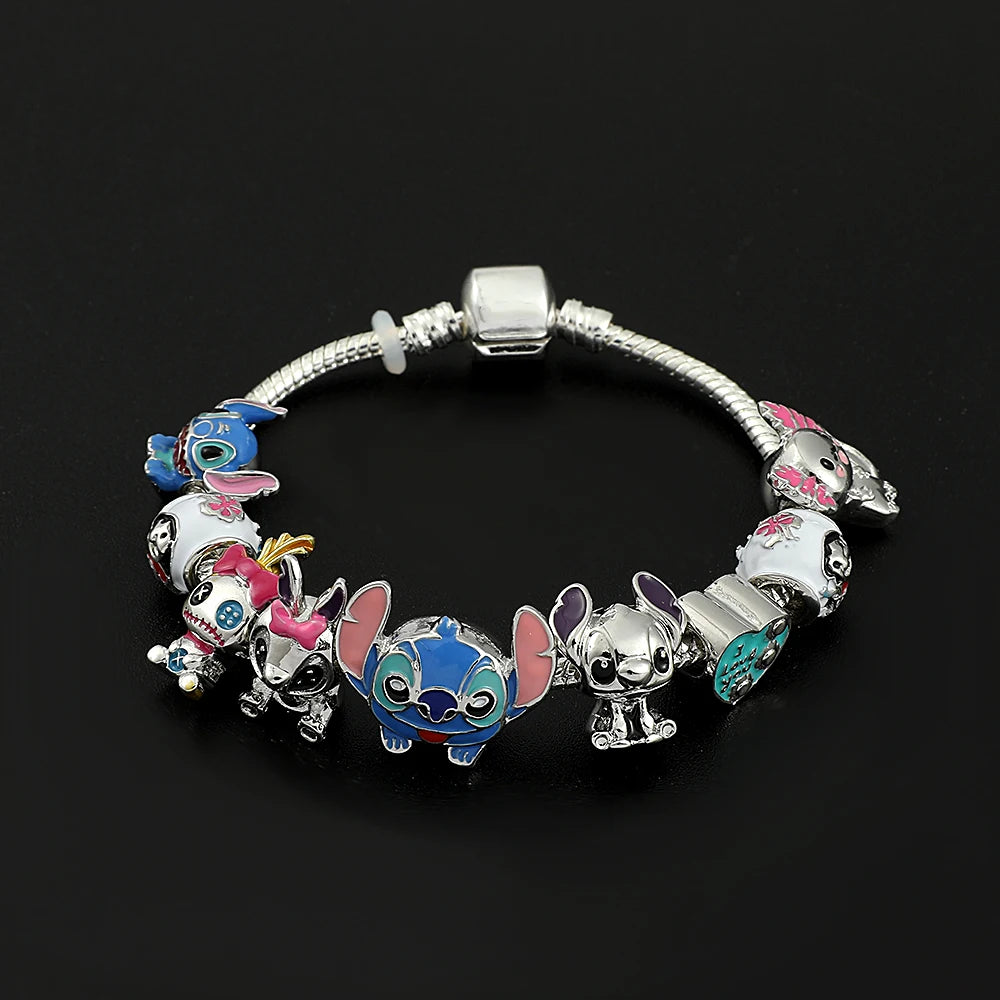 Disney Mickey Minnie Charm Bracelet Star Wars Doctor Strange Frozen Crystal Bead Bracelet for Women Girl Marvel Jewelry Gift