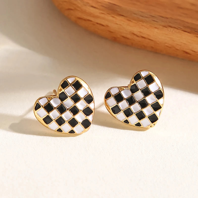 17KM 2Pcs Elegant Stud Earrings Set Geometric Pearl Heart Earrings Trendy Fashion Ear Accessories for Women Jewerly 2022 Wedding