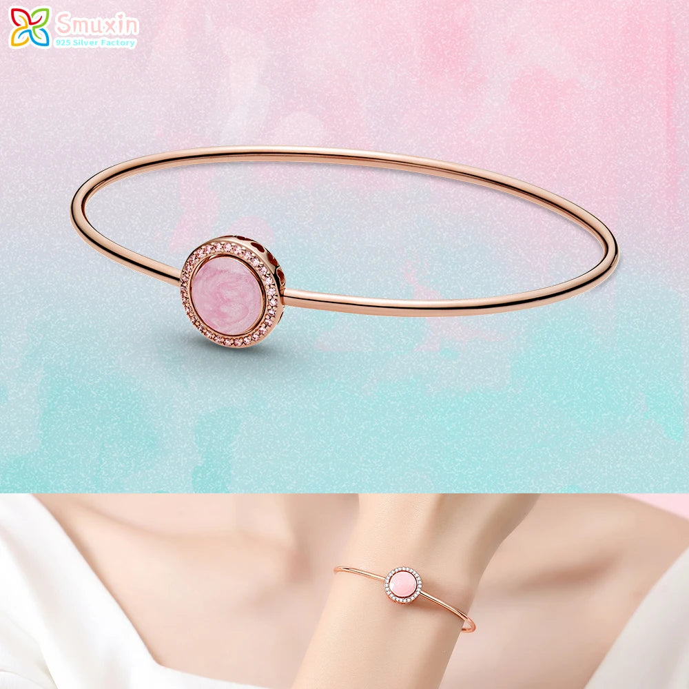 Smuxin 925 Silver Bracelets Disc Fan Crown Seashell T-Bar Multi Dreamcatcher Clasp Snake Chain Bracelets Friendship Heart Bangle